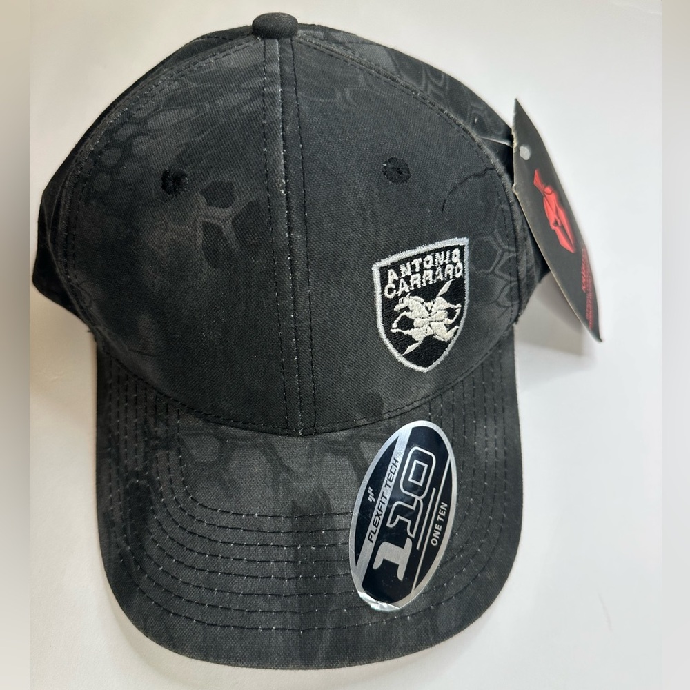 Kryptek Flexfit‎ 110 Antonio Carraro Black Camo Hat NWT